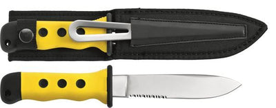Sheath Knife with Shackle Key/Spike - Yellow