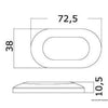 Oval, 6-led Courtesy Light White