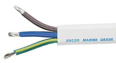 Ancor European Color Code AC Cable, 10/3 AWG (3 x 5mm²), Flat - 500ft