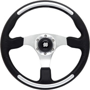 Ultraflex Santorini Steering Wheel (350mm / Black & Silver)