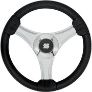Tavolara Steering Wheel no Centre Cap (350mm / Black & Silver)