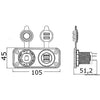 Lighter socket + double USB Black