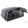 Lighter Socket + Double USB with Casing (Black)