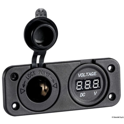 Digital Voltmeter and Power Outlet Recess Mounting