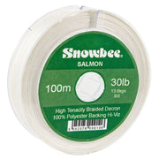 Snowbee Braided Dacron Backing Line - 30lb White 100m