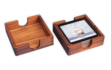 Teak Coaster Holder ChasNewensMarine