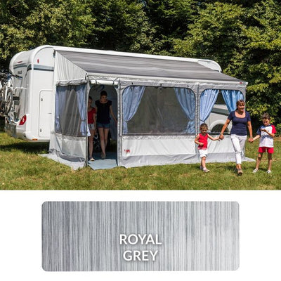 Polar White Zip Top 350 Royal Grey Fabric - 06463B01R