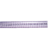 Liquid discharge and water delivery hose pvc clear with internal spiral, 15mm, 5/8''