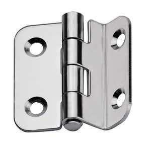 Hinges AISI 316 w/ angle, Right, L 37mm, W 37mm, thick 2mm