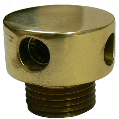 AG Round Polished Brass Tank Vent 1/2