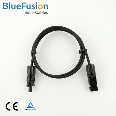 Solar Cable Extension with MC4 Connectors (Black), Rated 30Amp