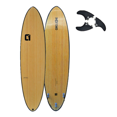 7′ 2 Bamboo Round Tail Mini Mal Surfboard