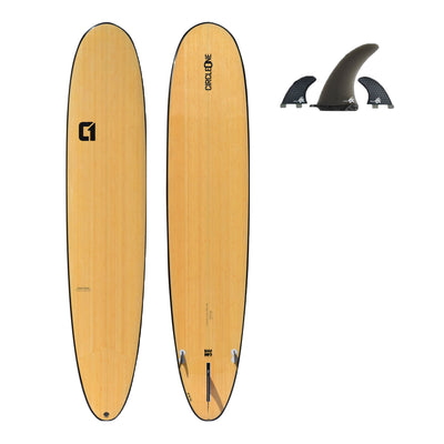Longboard Surfboard – 9ft Bamboo Pin Tail Epoxy Longboard