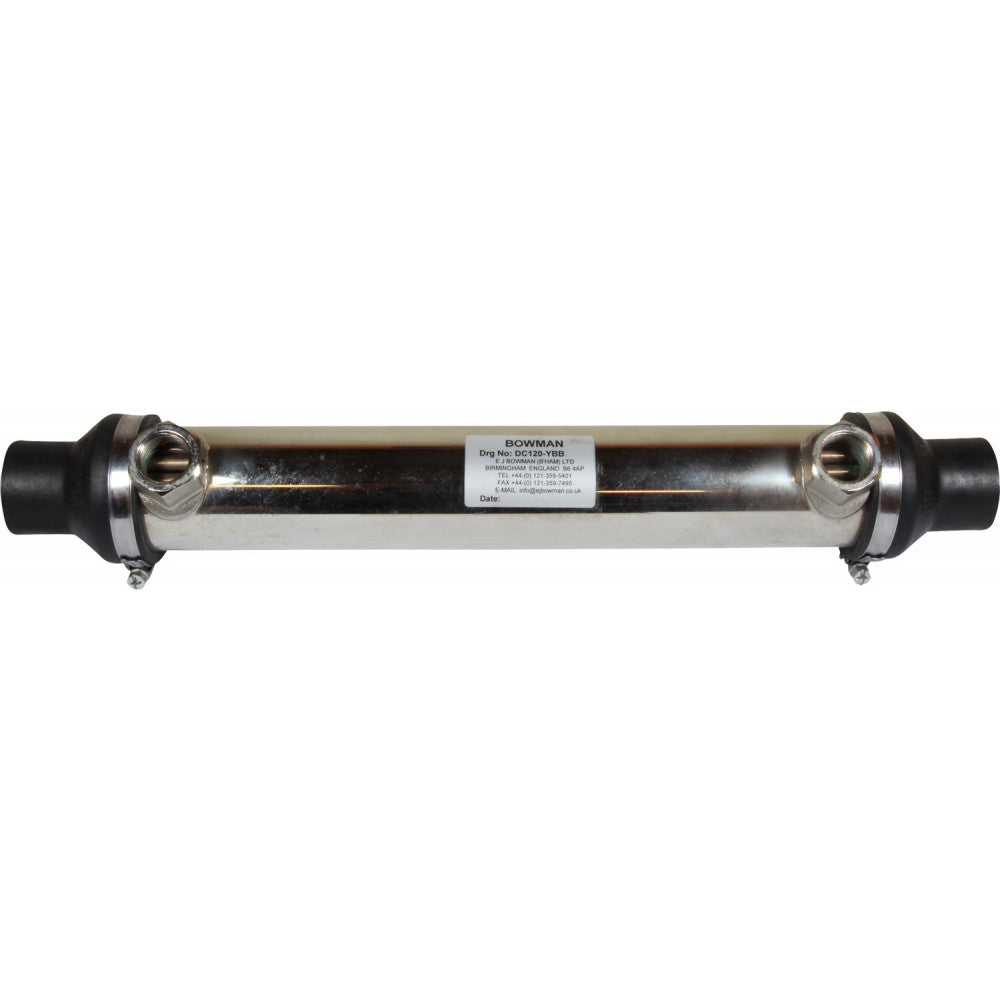 Bowman DC120 Oil Cooler (107HP / 1/2" BSP Oil / 28mm ID Water)  203063 - ChasNewensMarine