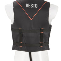 Besto Sailor All Black/Orange 50N WATERSKIING Buoyancy Aid - In All Sizes