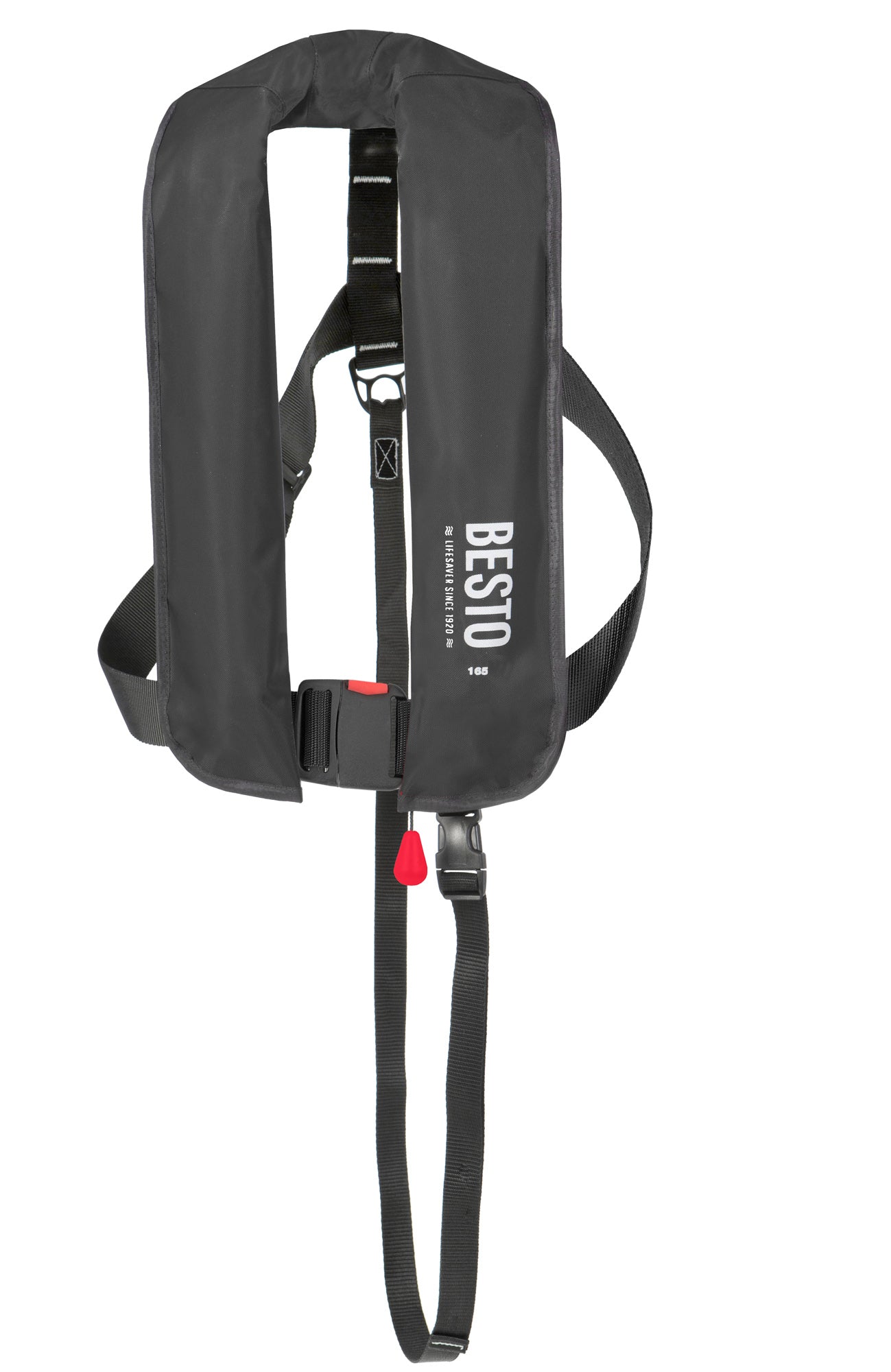 Besto 165N Inflatable Lifejacket 165N 40+kg Adult in Navy, Red or Black