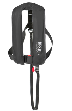 Besto 165N Inflatable Lifejacket 165N 40+kg Adult in Navy, Red or Black