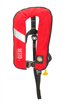 Besto Hammar 165N Inflatable Lifejacket 165N 40+kg Red Adult