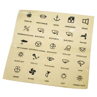 Self-adhesive transparent function labels for 99726, 99728-30 - 25pcs Set by Lalizas