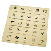 Self-adhesive transparent function labels for 99726, 99728-30 - 25pcs Set by Lalizas
