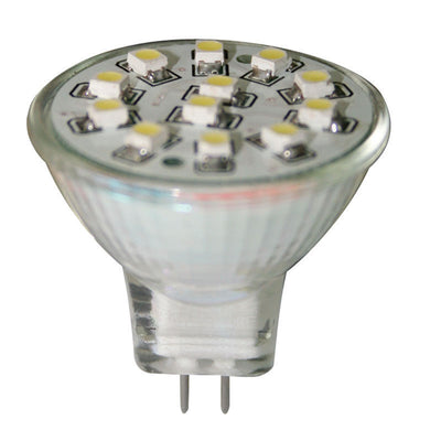 Bulb 12V, LED, MR11, cool white - 12 SMDs by Lalizas