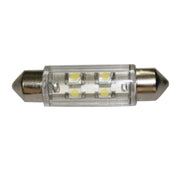 Bulb 12V, LED, T11 39mm, cool white - 2x4 LEDs 360o by Lalizas