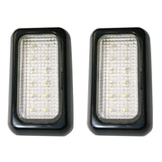 Dome Light / Trailer Light, 12 LEDs, 12V&24V, black (2 pcs set) by Lalizas