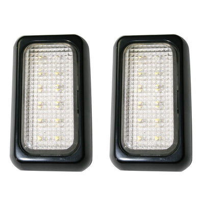 Dome Light / Trailer Light, 12 LEDs, 12V&24V, black (2 pcs set) by Lalizas