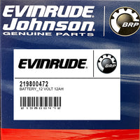 BATTERY_12 VOLT 12AH 219800472  Evinrude Johnson Spares & Parts