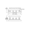 BusBar 4 x 1/4in-20 Common Bus