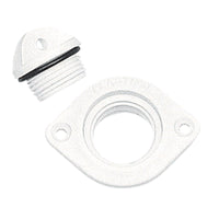 Drain Socket with Plug, Oval with 2 Holes, 48x36mm, White by Lalizas