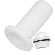 Drain Socket with Plug, Round, Plain, Ø48mm, White by Lalizas