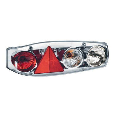 Hella Caraluna II Chrome Left Hand Caravan Cluster Lamp with Reverse Light - 2VP 341 419-157