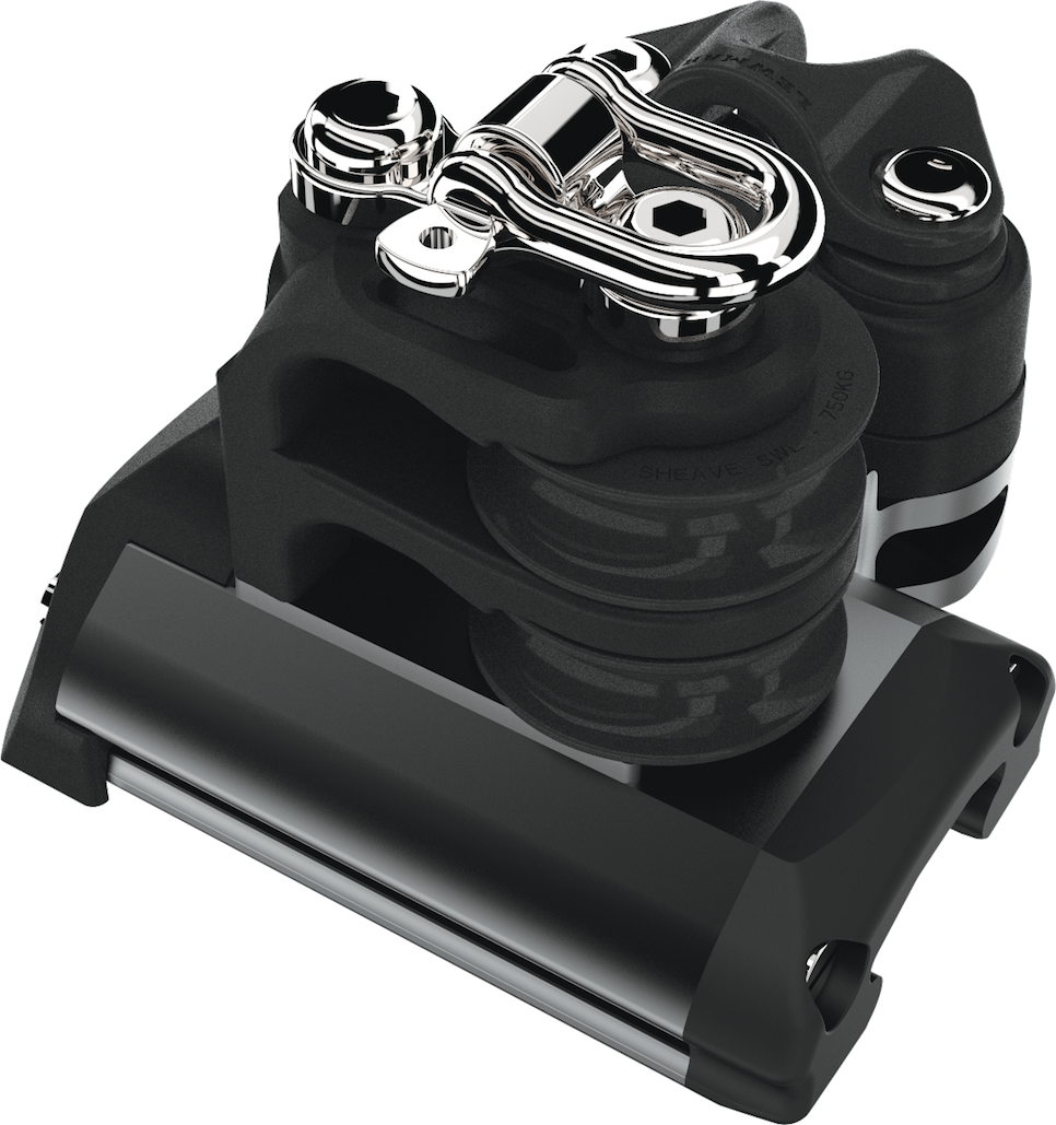 Size 1 End Stop With Double CL Sheaves, Becket & Cleat (Pair)  29471836BK by LEWMAR