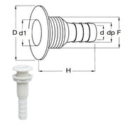 Can Plastic Skin Fitting 1-1/2" Hose