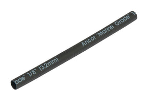 Ancor Heat Shrink Tubing, 1/8" x 6", Black, 10pc