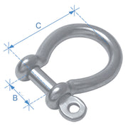 Anchor shackle, type ?, galvanized, diam. 10mm