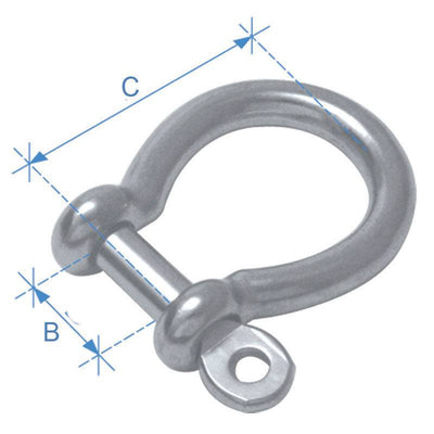 Anchor shackle, type ?, AISI 316, Diam. 5mm