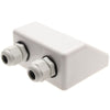 Twin White ABS Cable Entry Gland - TP-ABS-006A
