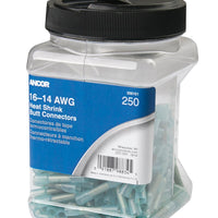 Ancor Heat Shrink Butt Connector, 16-14, 250pc jar