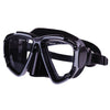 Silicone Mask, Dual Windows  w/ tempered glass, Black by Lalizas