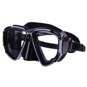 Silicone Mask, Dual Windows  w/ tempered glass, Black by Lalizas