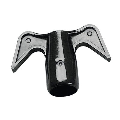 Double Hook with Thread Ø30mm, Plastic, Black by Lalizas