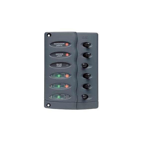Contour Switch Panel, Waterproof 6 Way, PTC Fusing