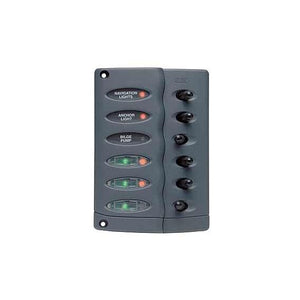 Contour Switch Panel, Waterproof 6 Way, PTC Fusing