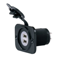 Dual USB Charger Receptacle 12-24V