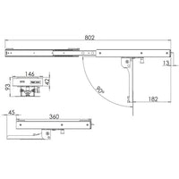 Sliding LCD TV Ceiling Bracket - 12593/3500