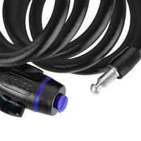 Oxford Self-Coiling Tensile Steel Cable Lock 12mm x 1800mm Smoke OF246
