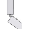 Zinc Plated Steel Hinge for 15mm-19mm Cupboard Doors (Flush Cranked) 351.95.940