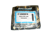 DECAL EPA Label Information 37-85698516    Mercury Mariner Spares & Parts